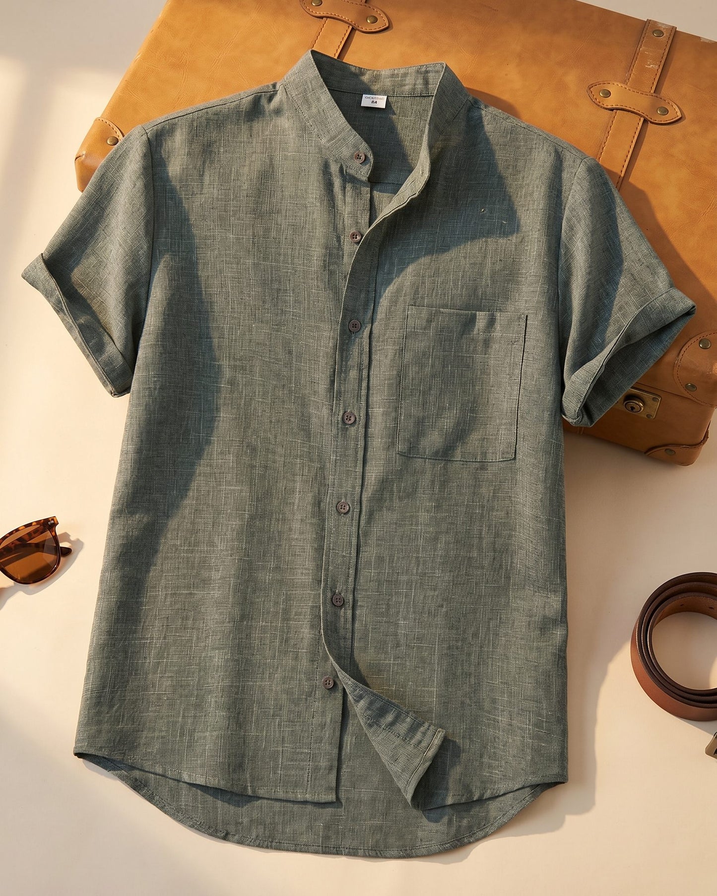 Ignacio Cotton Linen Short-Sleeve Shirt